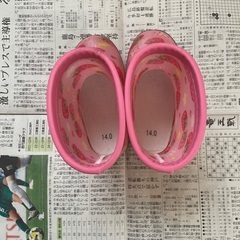 長靴　西松屋　14㎝　いちごの画像