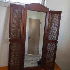 アンティーク 姿見鏡 ウォールミラーの画像