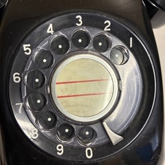 黒電話　ダイヤル式電話の画像