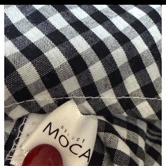 select MOCA ウエストリボン付 ギンガムチェック ブラック　レの画像