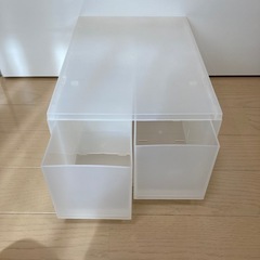 無印良品 ポリプロピレン収納ケース 引出式（仕切り付き2段タイプ／スタッキング可）の画像