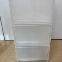 無印良品 ポリプロピレン収納ケース 引出式（仕切り付き2段タイプ／スタッキング可）の画像