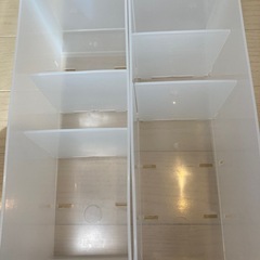 無印良品 ポリプロピレン収納ケース 引出式（仕切り付き2段タイプ／スタッキング可）の画像