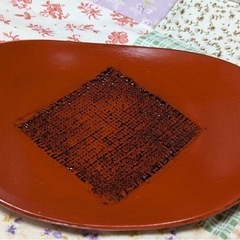 【本漆塗り】小判茶托 5枚組（箱付き・未使用）の画像