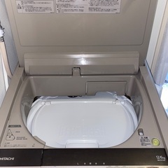 日立　縦型　洗濯乾燥機　ビートウォッシュ  白　２０２０年　大型　大物洗い　12kg 日本製　BW-DV120E  の画像
