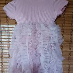 ★女児用フリル付きワンピース！可愛いピンク色・未使用品 (2)の画像