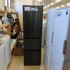 ハイアール 335L 3ドア冷蔵庫 JR-CV34A 335L 2022年製 ブラック 冷蔵室ケース割れあり動作確認済み【こちらは店舗です。浜村鹿野温泉ICから3分 買取本舗 宮本リサイクル 営業時間9～19時 定休日水曜のみ←連絡できませんm(_ _)m】の画像