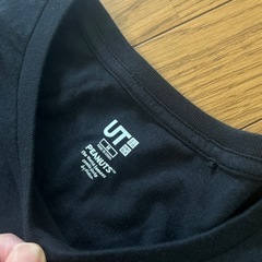 ユニクロ　M スヌーピー　ピーナッツ　Tシャツ　ブラック　の画像