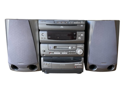 ミニコンポ中古SHARP MD/CD STEREO MD-X1 電源オン、オフOK