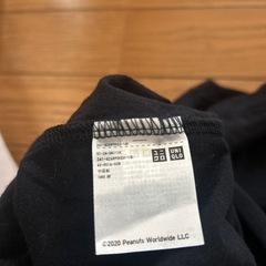 ユニクロ　M スヌーピー　ピーナッツ　Tシャツ　ブラック　の画像