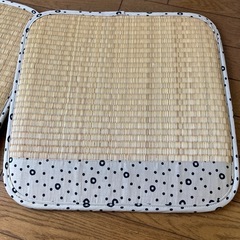たたみ座布団　い草シート　水玉柄　2枚セットの画像