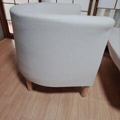 【受渡し決定しました】IKEA  1人掛けソファ 椅子 布製の画像