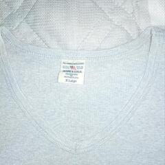 AVIREX VネックTシャツ グレー XLの画像