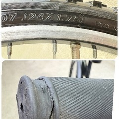 ハマージュニア 24インチ 6段変速 自転車 ブラック×イエロー 中古の画像