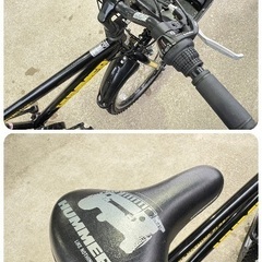 ハマージュニア 24インチ 6段変速 自転車 ブラック×イエロー 中古の画像