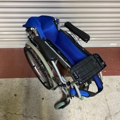【美品】自走用車椅子 ブルー　CA-10SUの画像