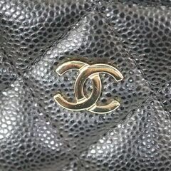 br5358tm【CHANEL】フラグメントケース　マトラッセ　キャビアスキン　AP3179の画像