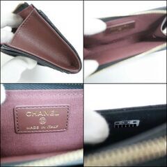 br5358tm【CHANEL】フラグメントケース　マトラッセ　キャビアスキン　AP3179の画像