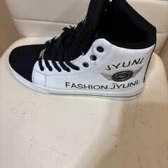 スニーカー メンズ プリント レザーシューズ レースアップ フラットシューズの画像