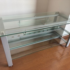 テレビ台　ラック　ガラスの画像