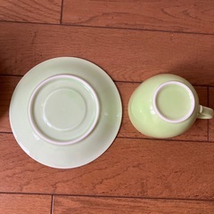 カップ＆ソーサー　若草色　2セットの画像