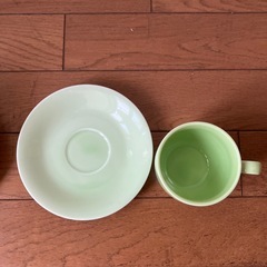 カップ＆ソーサー　若草色　2セットの画像
