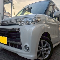 Bluetooth対応ナビ付き☆月々9千円〜分割可❗️車検2年付き！【名義変更代込み】広い車内！大人気‼️ダイハツ タントカスタム☆Bluetooth対応ナビ付き☆走行中DVD見れます♪ETC付き☆純正アルミ☆電動スライドドア☆ドライブレコーダー☆そのまま乗って帰れます！の画像