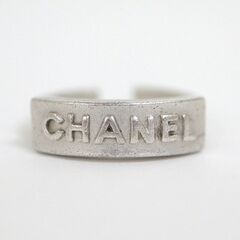 ok06668tm【CHANEL】ロゴリング　シルバー　A14308の画像