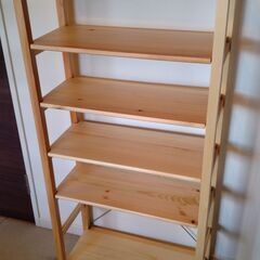 【受け渡し予定者決定】無印良品 パイン材ユニットシェルフ奥行２５ｃｍタイプ・５８ｃｍ幅・中　追加棚板2枚付き　 MUJI の画像
