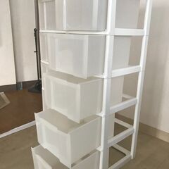 収納ケース（プラスチック）　引出2連5段　の画像
