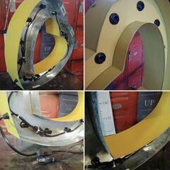 アメリカンヴィンテージな看板/
Old New！ヴィンテージ雑貨/
アメリカンダイナー Style/
HART型 電飾看板（YEL）
矢印形 屋内用 壁掛け式 ハート看板/
#店舗什器
#ウォールデコの画像