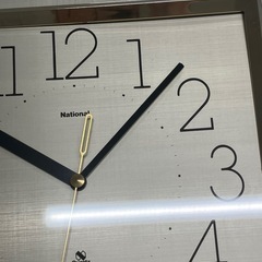 H 2508-459 National quartz 木枠壁掛け時計 動作確認済み キズ汚れ有りの画像