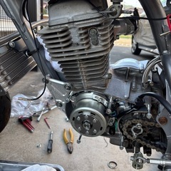 エイプ100 エンジン　OH済み　タケガワフライホイール付きの画像