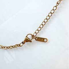 K18刻印有 2本セット 金ネックレス 9gの画像