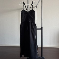 黒のデニムワンピース（S）の画像