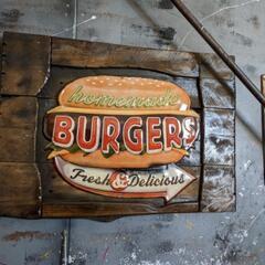 アメリカンダイナー
ハンバーガー 立体式 壁掛け看板
BURGERS サインボード
#店舗什器
#壁面看板
#HAMBURGERSの画像