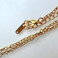 K18刻印有 2本セット 金ネックレス6gの画像