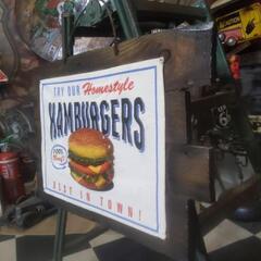 キッチンカー サインボード"B"
ウォールデコ（ハンバーガー）
#アンティークボード
#吊り下げ看板
#販売促進グッツ
#店舗什器
#アメリカンヴィンテージ Style
の画像
