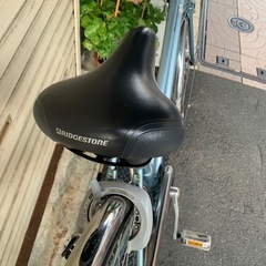 ブリヂストン　スターロード　ママチャリ　カゴ付き　水色　美品の画像