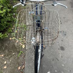 【リサイクルショップどりーむ天保山店】No.394 エコチャリNo.21874R 自転車 27インチ 青 ベルOK ギア× ライト×の画像