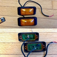 オレンジ ウィンカーライト 曲線状 取り付け簡単 LED サイドマーカー まとめ ウインカー 左右 フロント 社外 12Vの画像