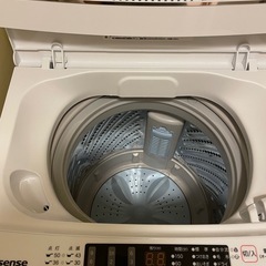 海信Hisense ハイセンス 全自動洗濯機 5.5kg 白 HW-K55E 最短10分洗濯 正下排水 予約機能 スリム 風乾燥 強力洗浄 一人暮らし 二人洗濯の画像