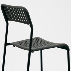 IKEA（イケア）　 ADDE アッデ　チェア, ブラック　7脚の画像