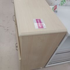 リユースのサカイ栃木店★ジモティ割あり★ 佐藤産業 食器棚 ベージュ W88.5×D40×H89.5 クリーニング済み TC10244の画像