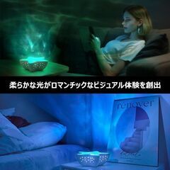 未使用 充電式ナイトライト オーロラランプ 五芒星/ヒトデデザイン 間接照明 7色 明るさ調節の画像