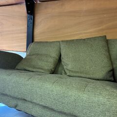 【ジャングルジャングル深井店】★2人用ソファー グリーン 緑 家...