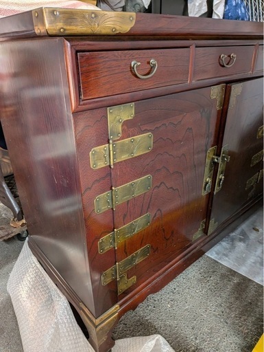 ★北九州、福岡市周辺配送可【李朝家具】チェスト 収納棚 [幅183cm] ?自社配送時?代引き可?※現金、クレジット、スマホ決済対応※