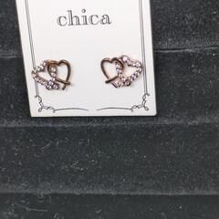 (新品)ピアス[ダブルハート]の画像