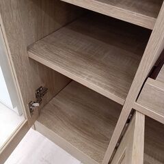 リユースのサカイ栃木店★ジモティ割あり★ ㈱イーナ レンジ台 ベージュ W88×D39.5×H82.3 クリーニング済み TC10245の画像