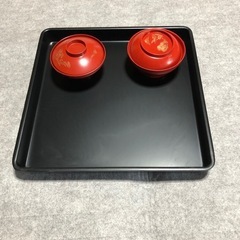 お盆、菓子椀、汁椀の画像